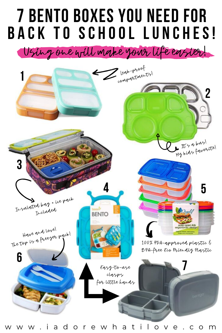 7 BENTO BOXES YOU NEED FOR BACK TO SCHOOL LUNCHES! :: I Adore What I Love Blog :: www.iadorewhatilove.com #iadorewhatilove