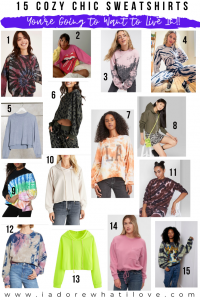 Can't. Stop. Wearing. Sweatshirts. Sharing 15 cozy chic sweatshirts you're going to want to LIVE in! Cropped, hooded, oversized and tie-dye!