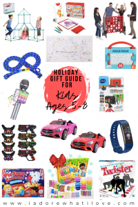 Shopping for kids ages 5-8 this holiday season? Look no further! This gift guide includes something for everyone + each gift is awesome!