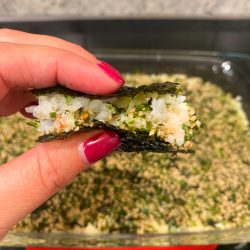 This crab sushi bake recipe is seriously simple and very addicting because it's so delicious! It's easy to make and perfect for a crowd!