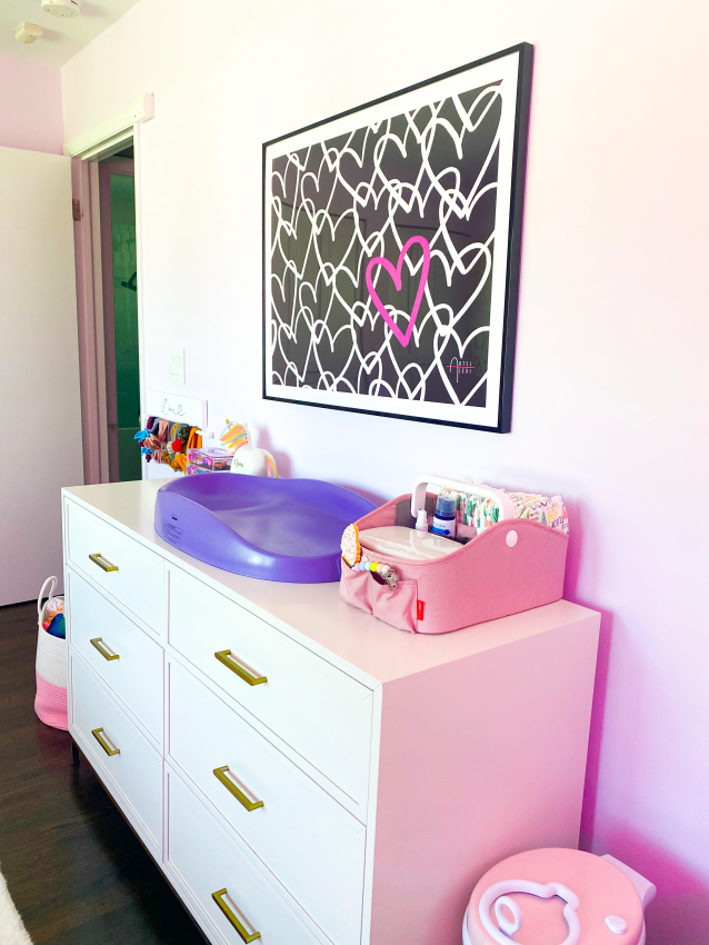 Baby girl nursery: revealed! Demi's nursery is "Cool Girl Chic and Sweet" and will be able to grow with her through the years. In love!!!