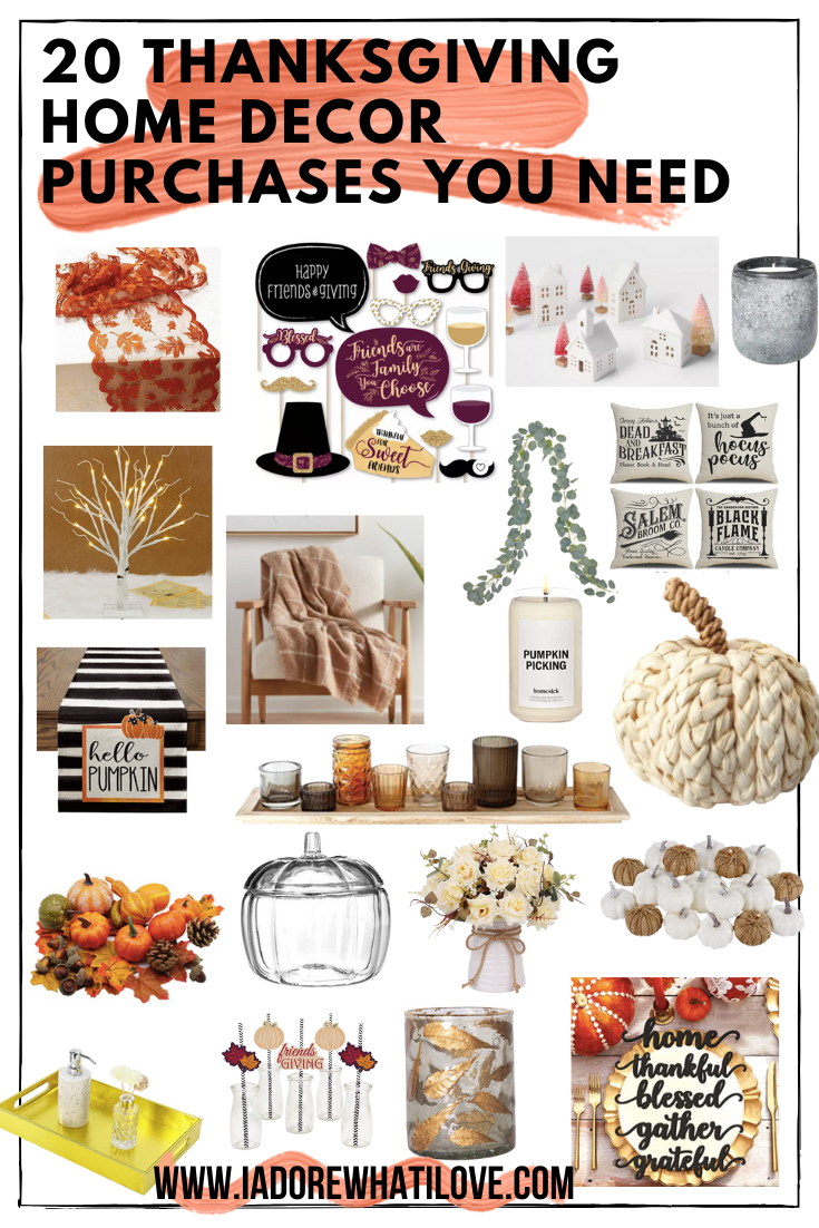 Thanksgiving is coming up & whether you're hosting this year or not, it's fun to make your house festive. Here are 20 chic ways to decorate!