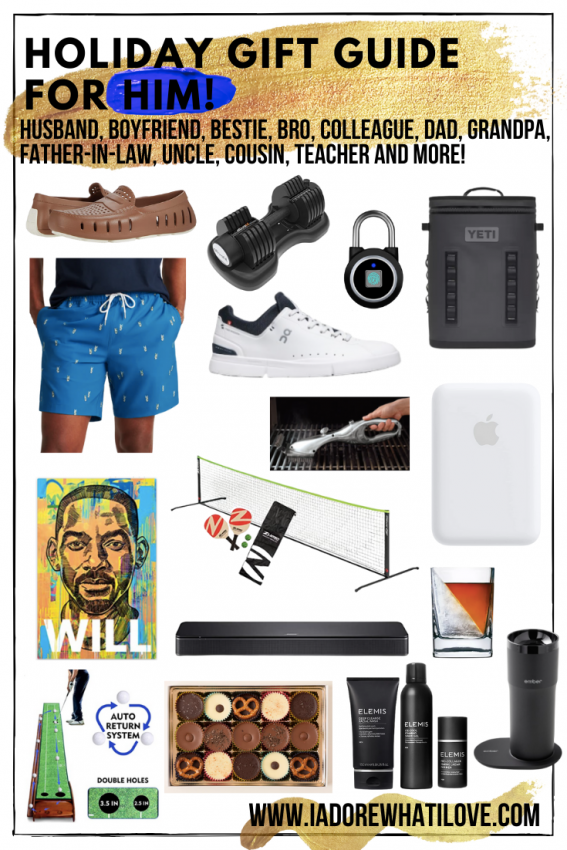 Let me take the stress off of buying holiday gifts with this EPIC gift guide for HIM. There's something for every man in your life!