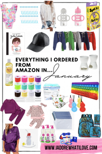 True life: Amazon is addicting. Sharing all my January purchases that I made for myself, my 7-year-son, my 5-year-old son, and my baby girl!